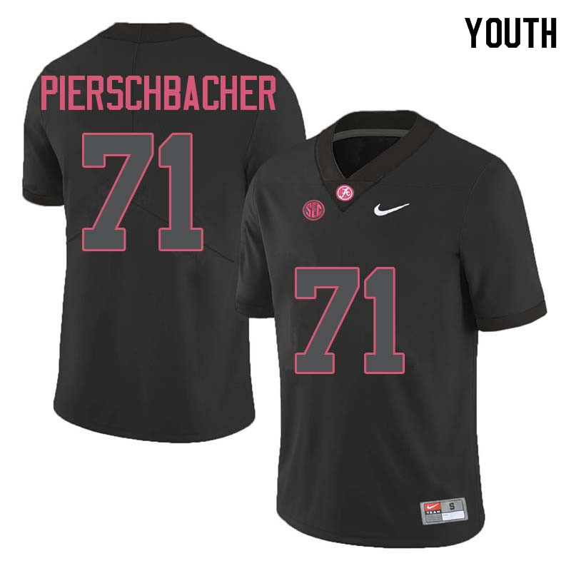 Alabama Crimson Tide Youth Ross Pierschbacher #71 Black NCAA Nike Authentic Stitched College Football Jersey PB16U12FP